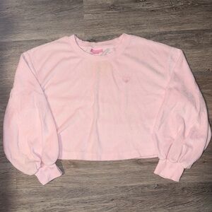 Stoney Clover Lane Target Terry Cloth Heart Pink Crewneck